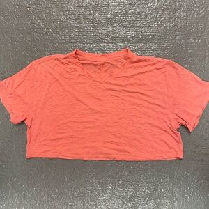 lululemon athletica Bright Coral Cropped Top